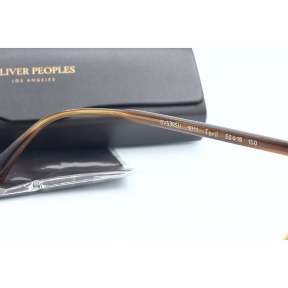 Oliver Peoples Teril OV5385U 1011 Brown Rectangle Eyeglasses Clear Lenses 56mm - Picture 4 of 5